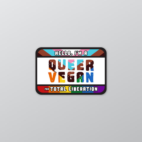 Queer Vegan for Total Liberation Sticker