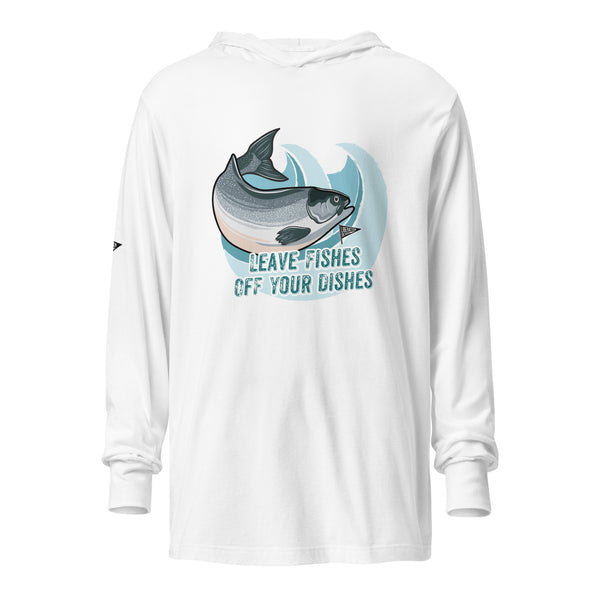 Leave Fishes Off Your Dishes Hooded Long-Sleeve Tee